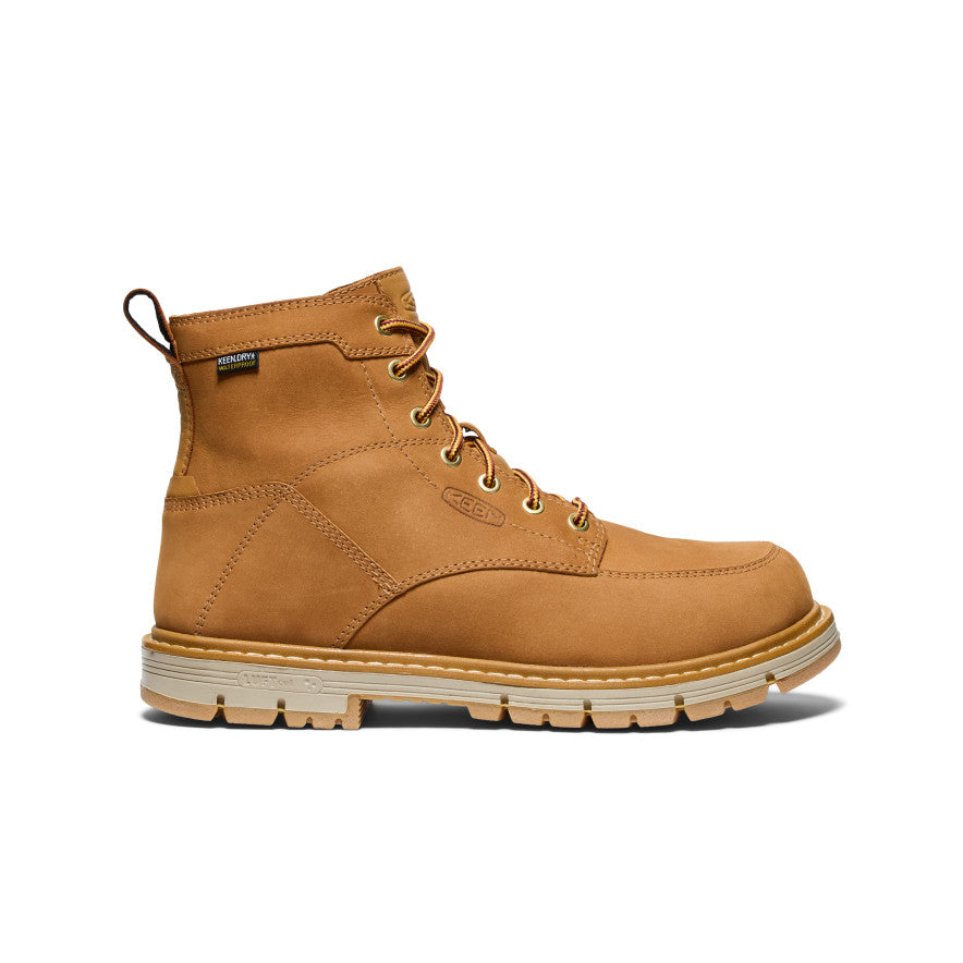 Men's San Jose 6" Waterproof 90° Heel Boot (Soft Toe) Bistre/Gum / Keen