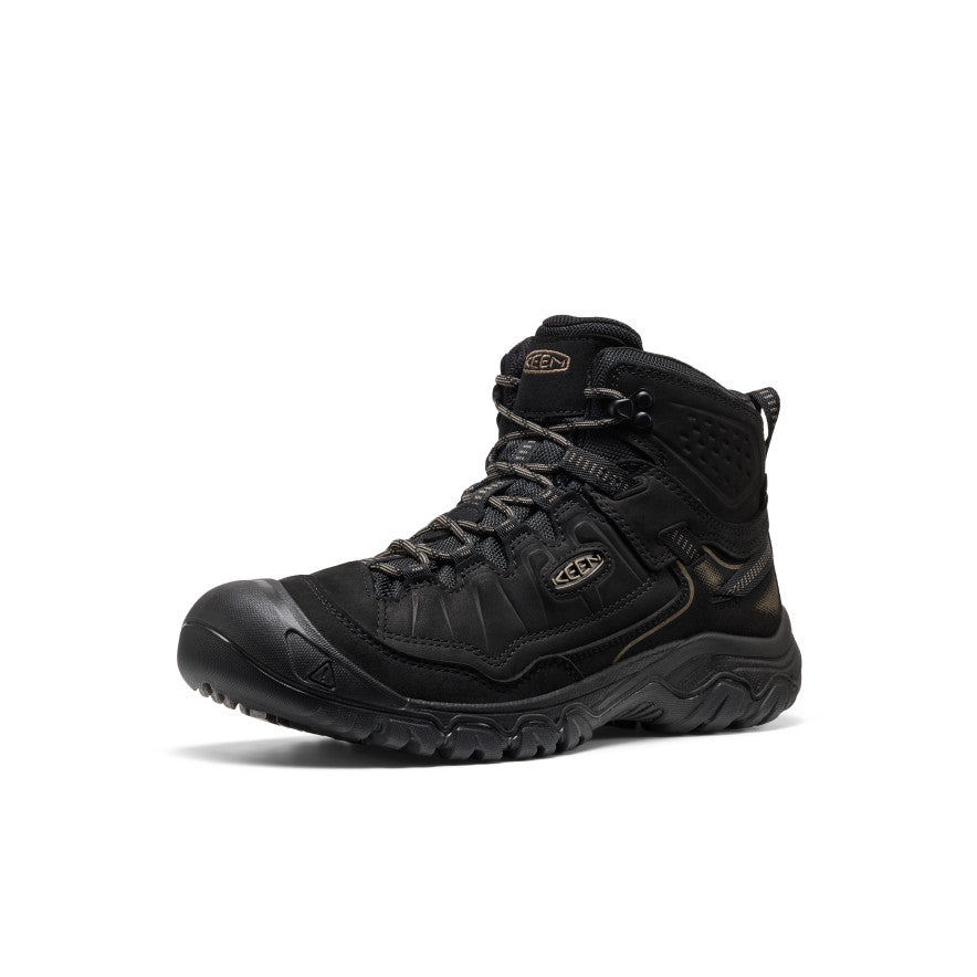 Men's Targhee IV Wide Waterproof Hiking Boot Triple Black / Keen
