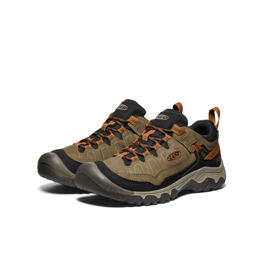 Men's Targhee IV Wide Waterproof Hiking Shoe Sea Turtle/Roasted Pecan / Keen