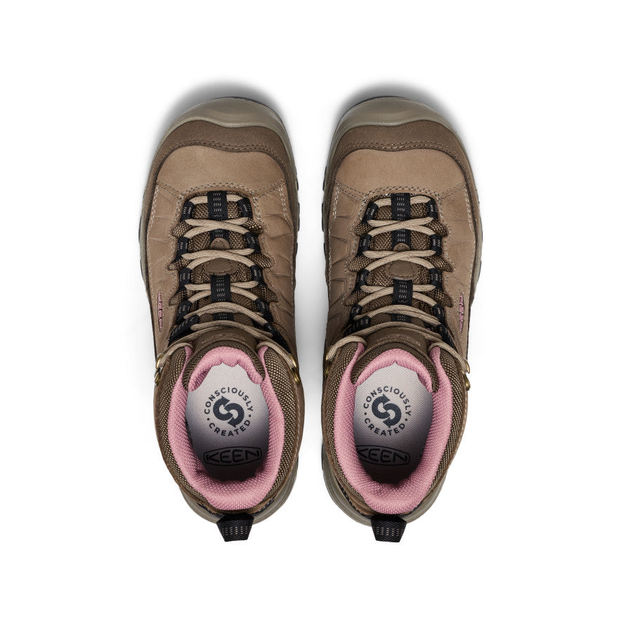 Women's Targhee IV Wide Waterproof Hiking Boot Brindle/Nostalgia Rose / Keen