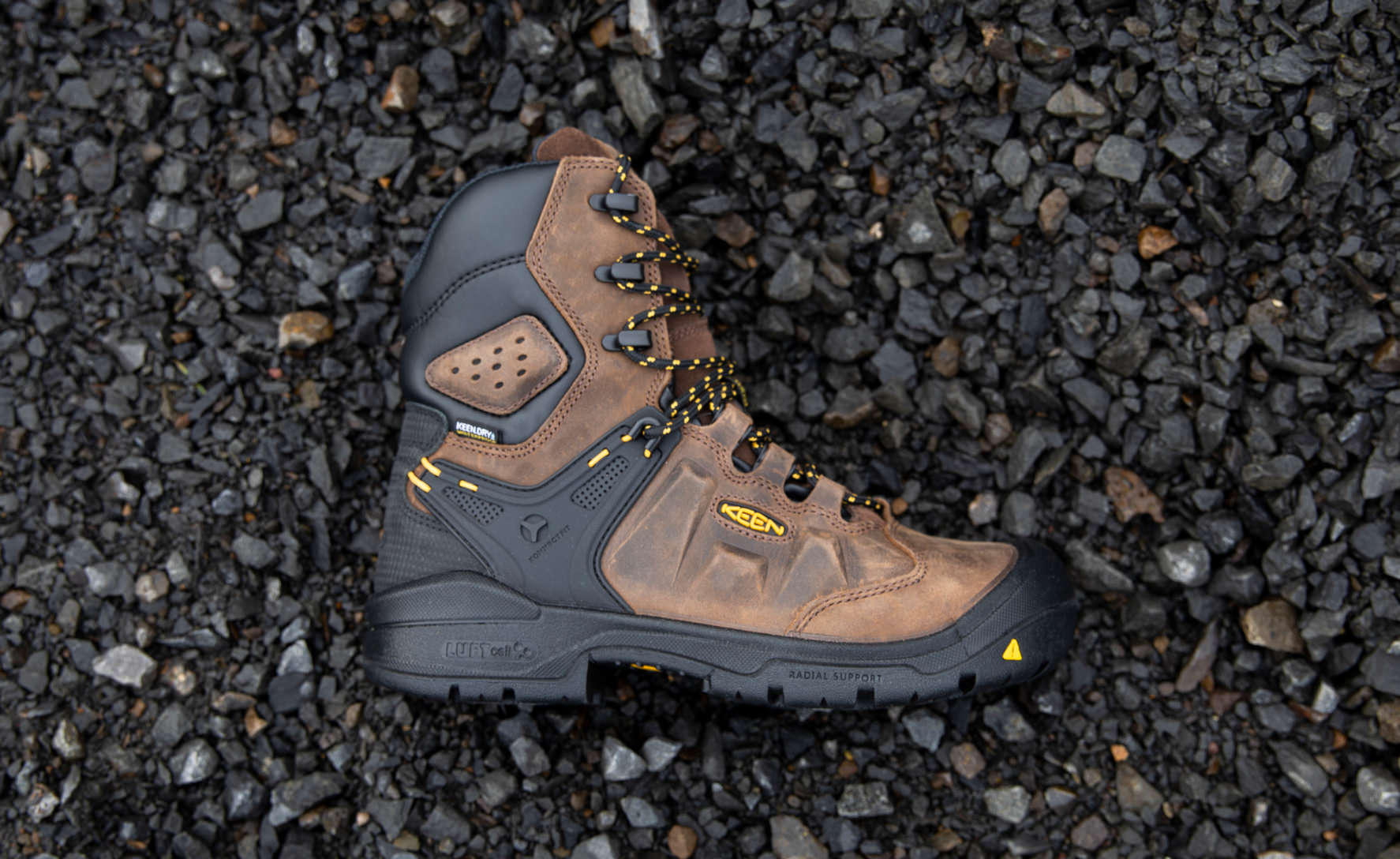 Men's Dover 8" Insulated Waterproof Boot (Carbon Toe) Dark Earth/Black / Keen