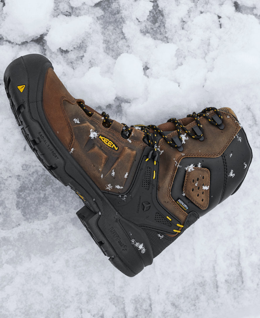 Men's Dover 8" Insulated Waterproof Boot (Carbon Toe) Dark Earth/Black / Keen