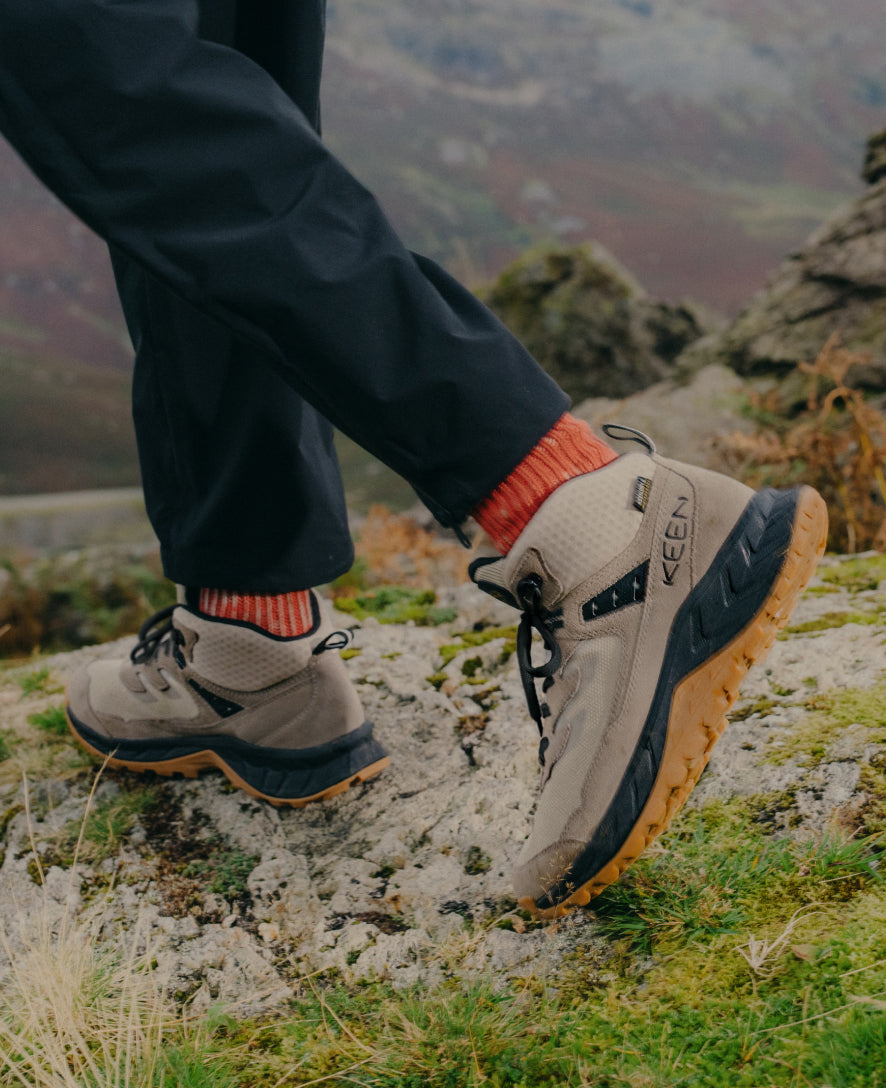 Men's Hightrail Waterproof Hiking Boot Brindle/Oak Buff / Keen
