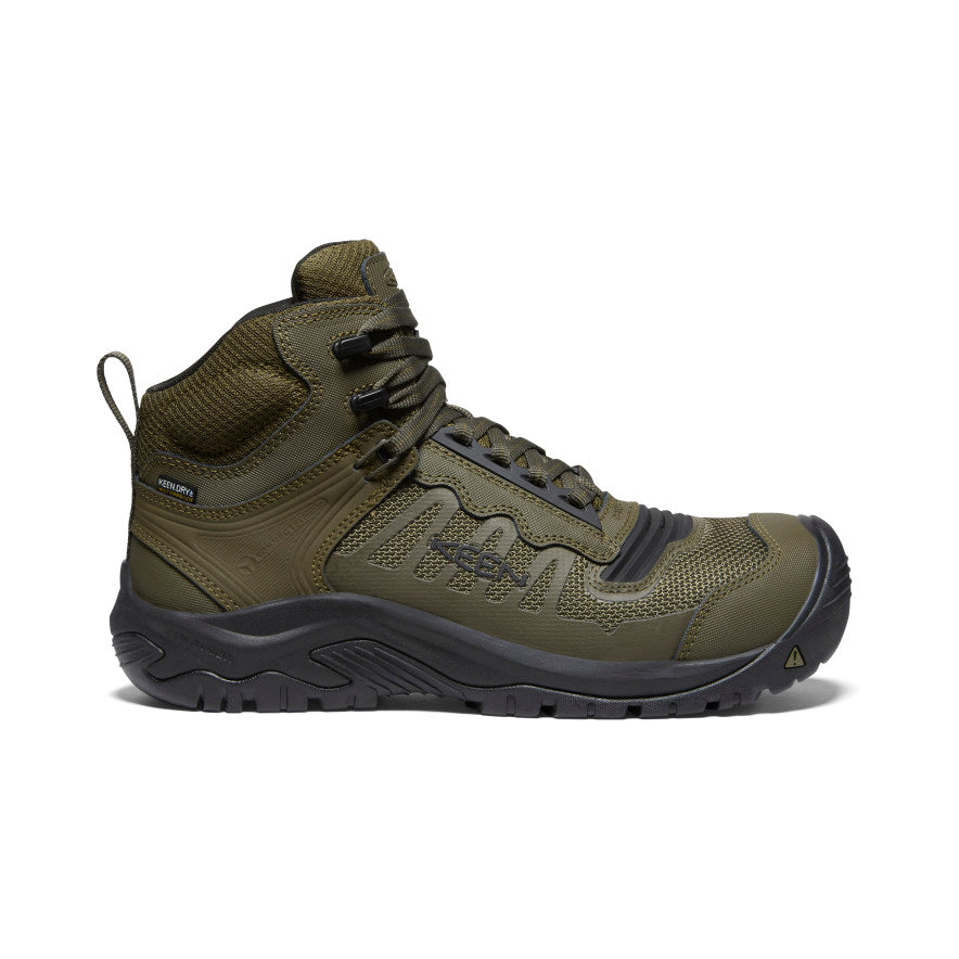 Men's Reno Mid Waterproof (Carbon Toe) Dark Olive/Black / Keen
