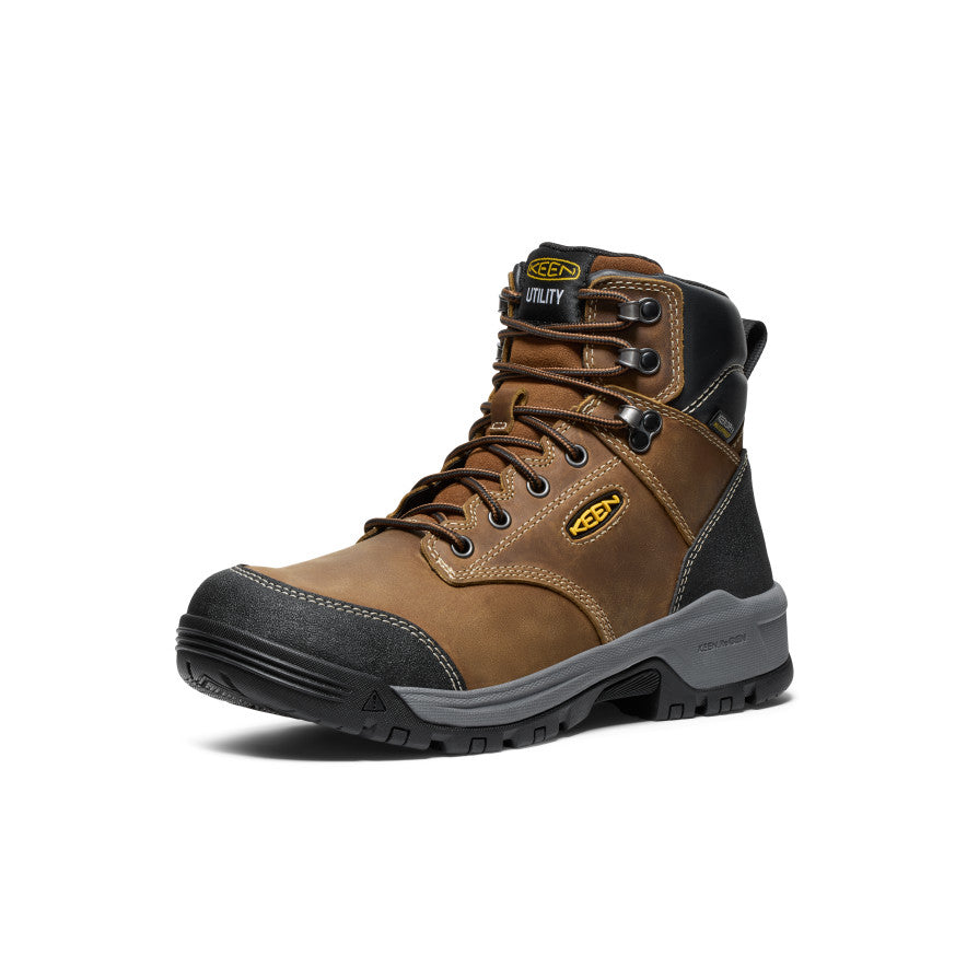 Men's Evanston 6" Waterproof Boot (Soft Toe) Bison/Black / Keen