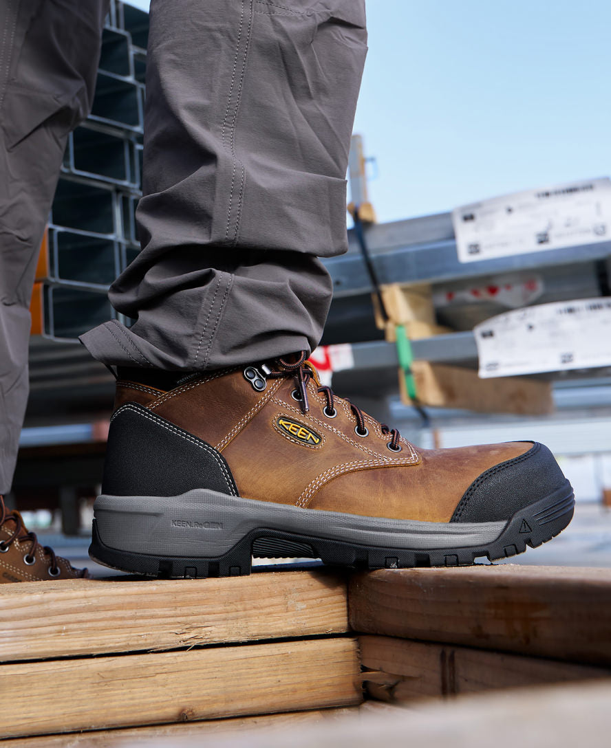 Men's Evanston 6" Waterproof Boot (Soft Toe) Bison/Black / Keen
