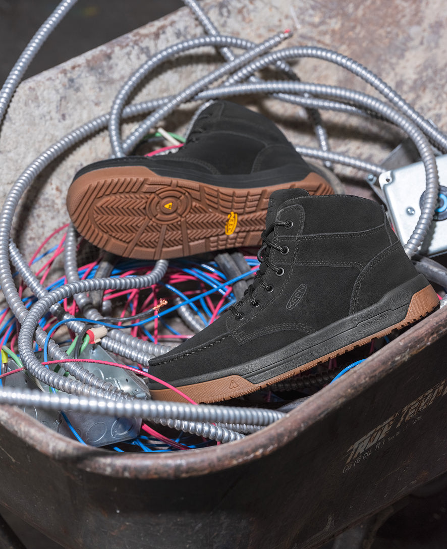 Men's Gibson Boot (Soft Toe) Black/Gum / Keen