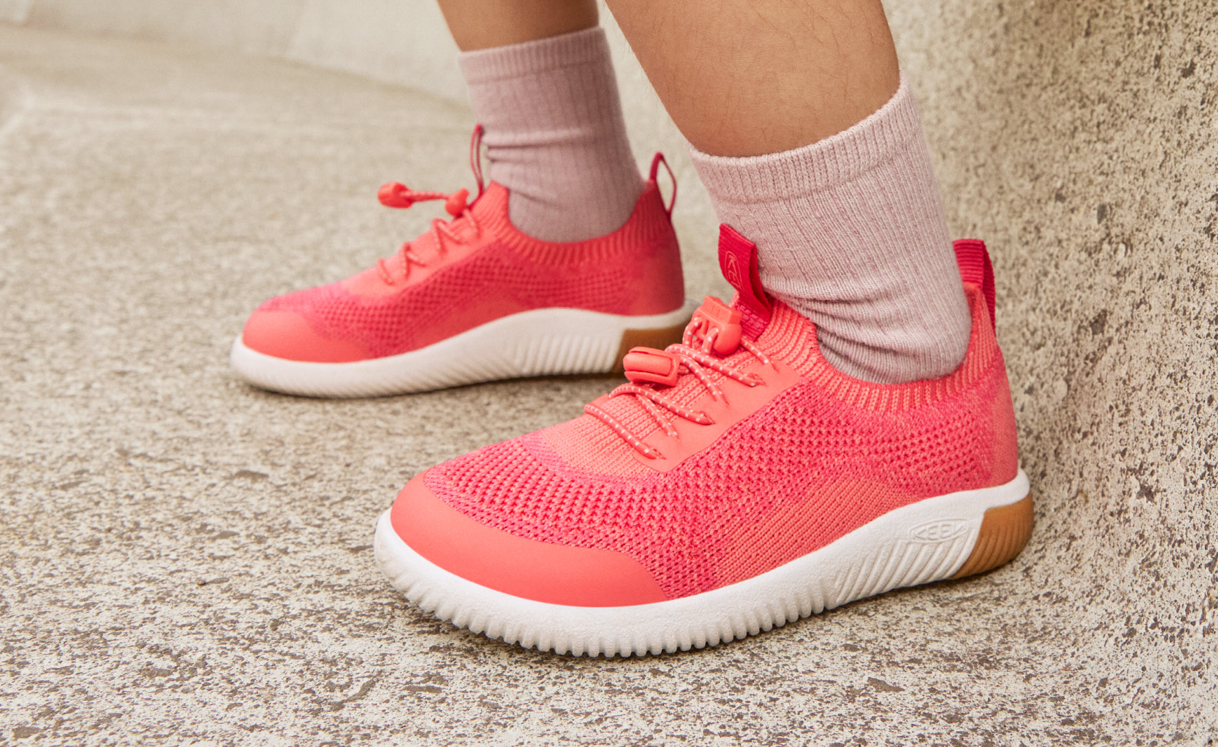 Big Kids' KNX Knit Sneaker Dubarry/Star White / Keen