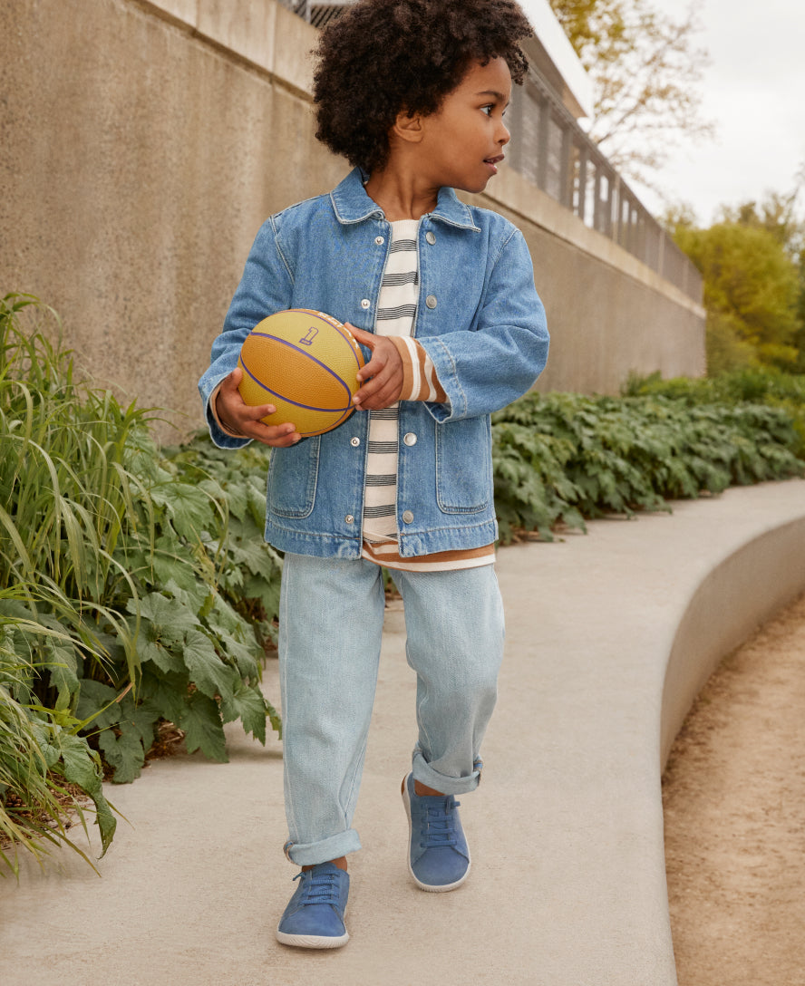 Big Kids' KNX Leather Sneaker Coronet Blue/Vapor / Keen