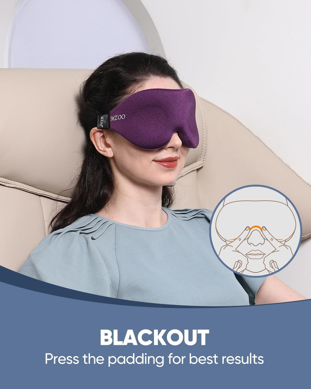 MZOO Zero Eye Pressure 3D Sleeping Mask